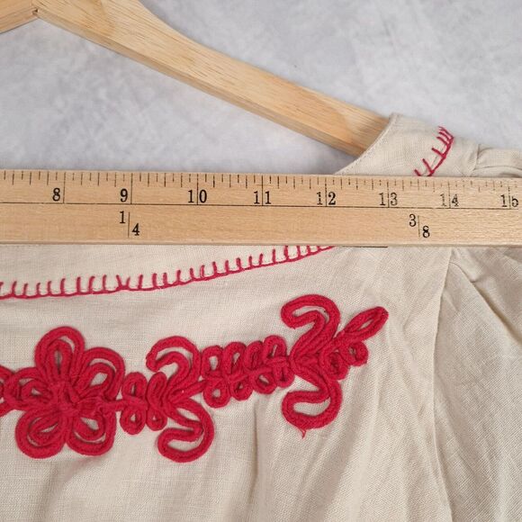 Free People Cream and Red Embroidered Skirt Set - Picture 4 of 16